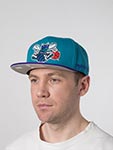 Бейсболка MITCHELL NESS арт. 6HSFSH21302-CHOTLPR Charlotte Hornets NBA (бирюзовый / фиолетовый)